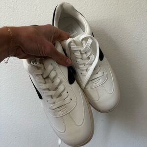 Dolce Vita White and Black Sneakers